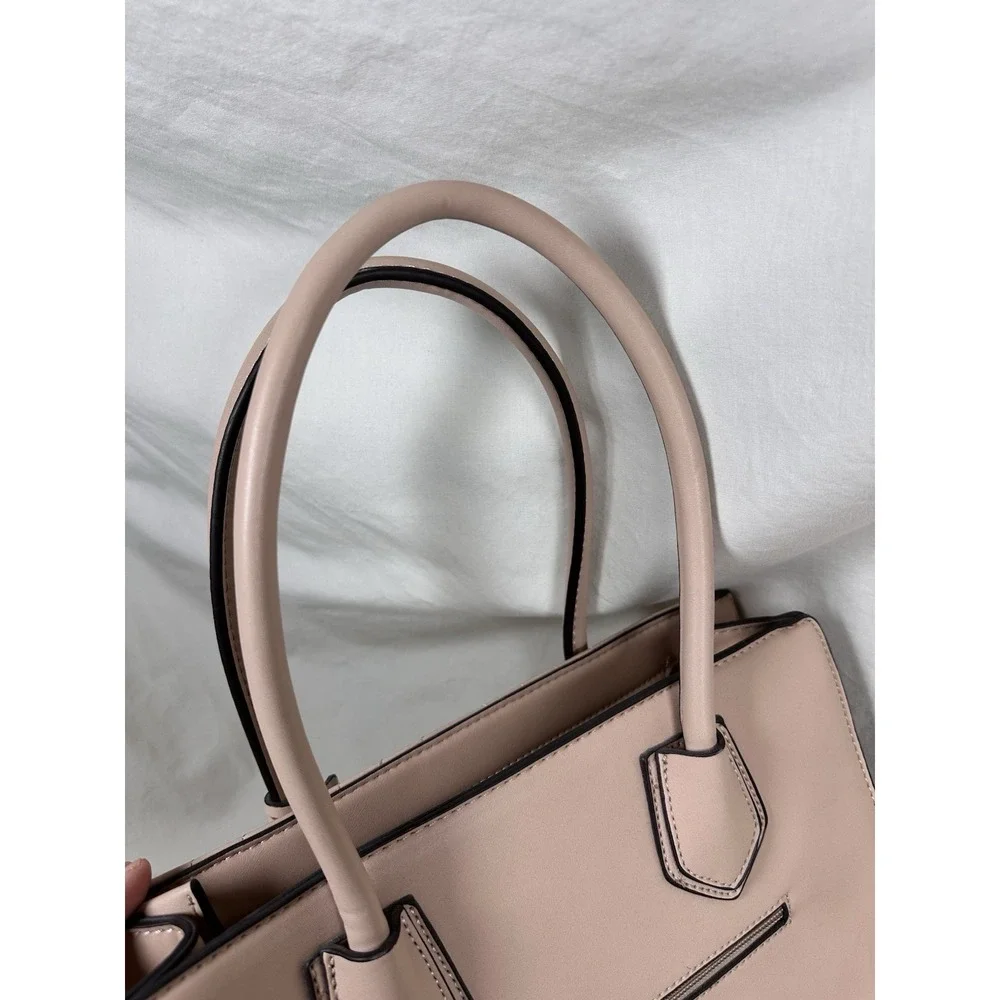 ALDO Blush Pink Quilted Tote Satchel Bag‎ Gold Hardware Chain Strap